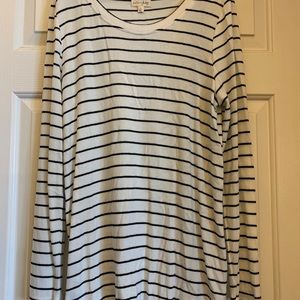 Black and white blouse